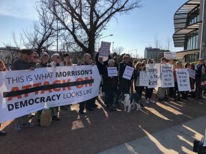 Protest in Canberra 12 September 2018